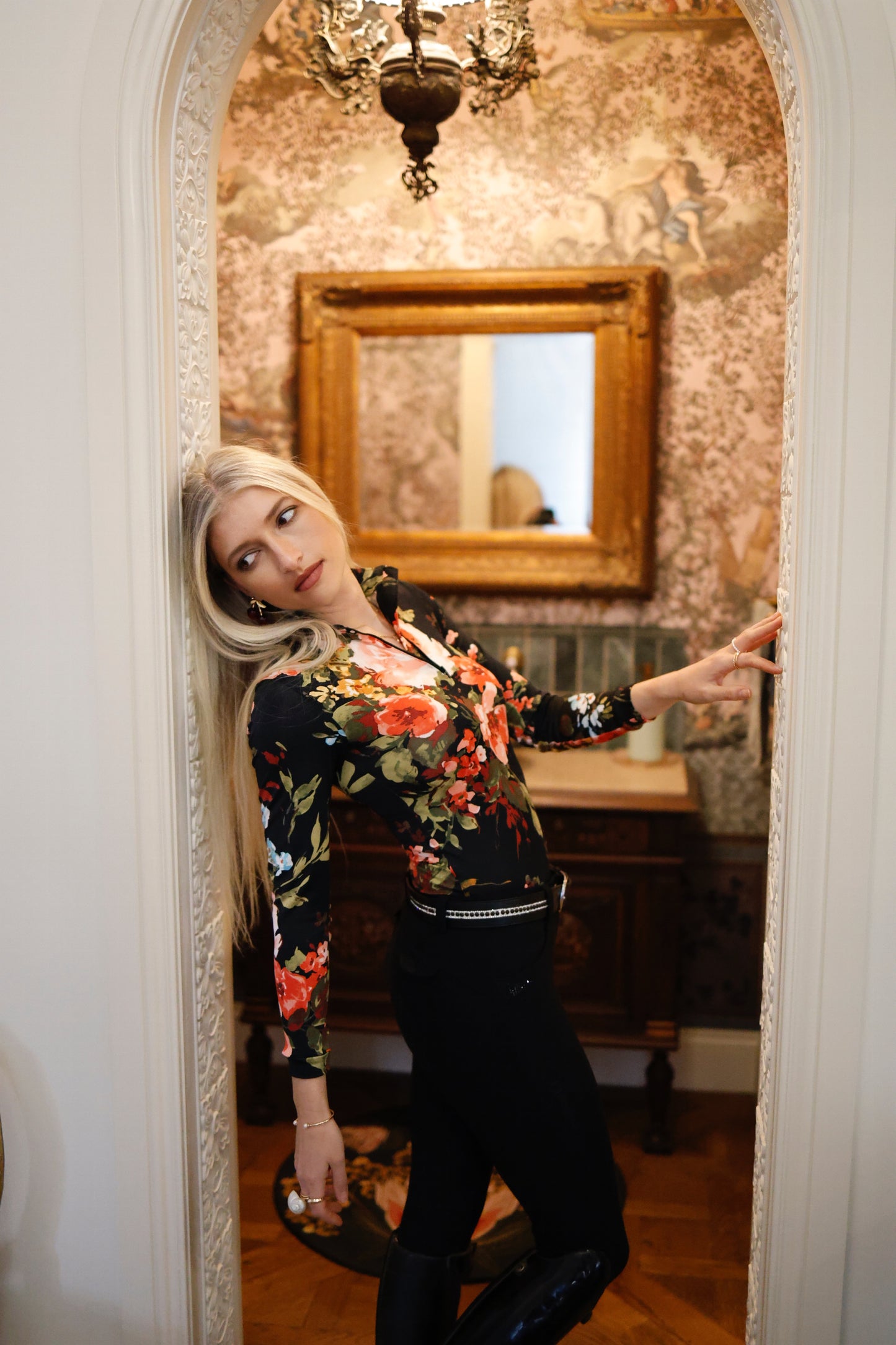 Women's Cherry Bomb Long Sleeve Shirt- Kristen Style | Chelle Designs
