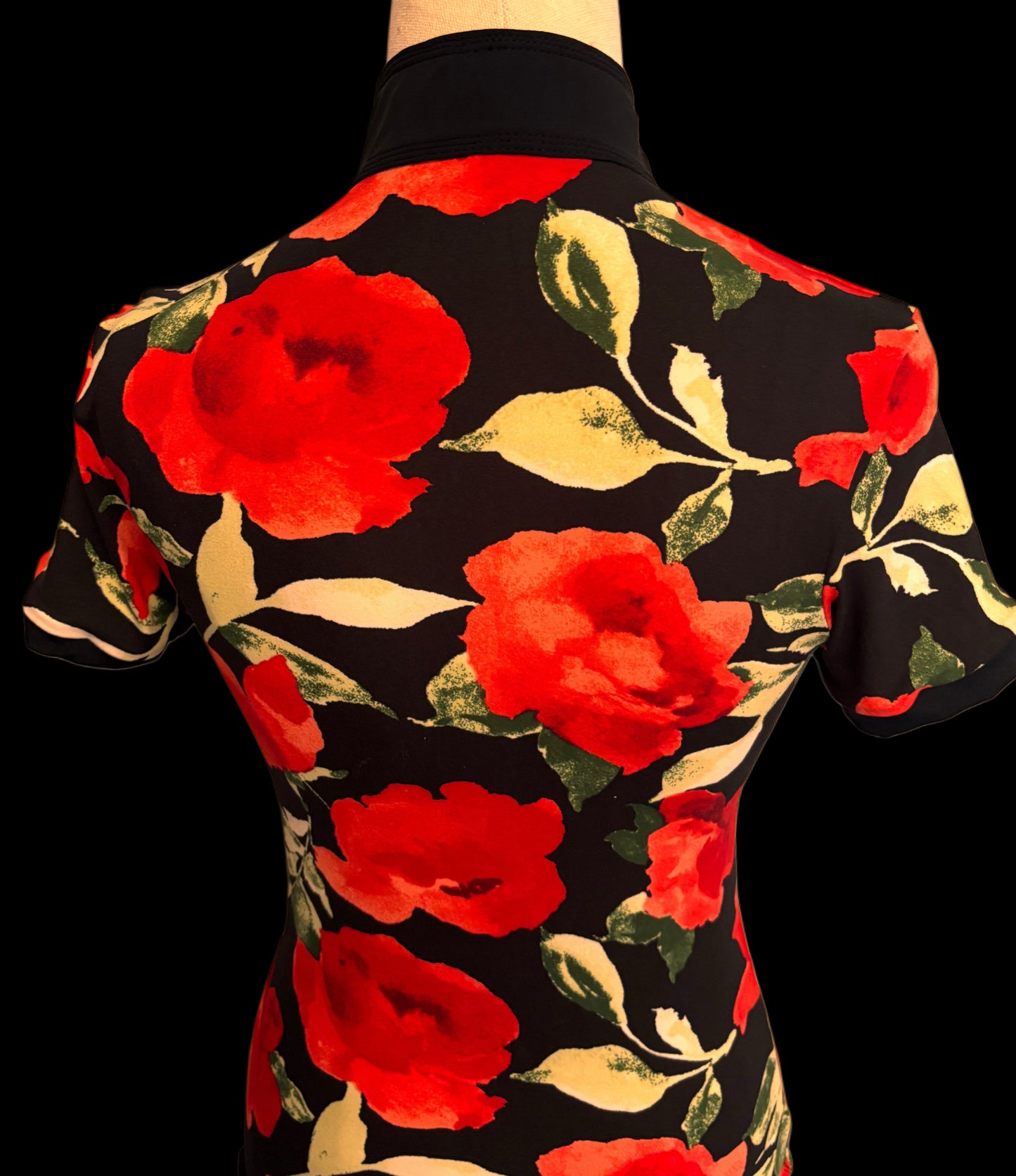 Women's Bold Red Floral Shirt- Nicole Style | Chelle Designs