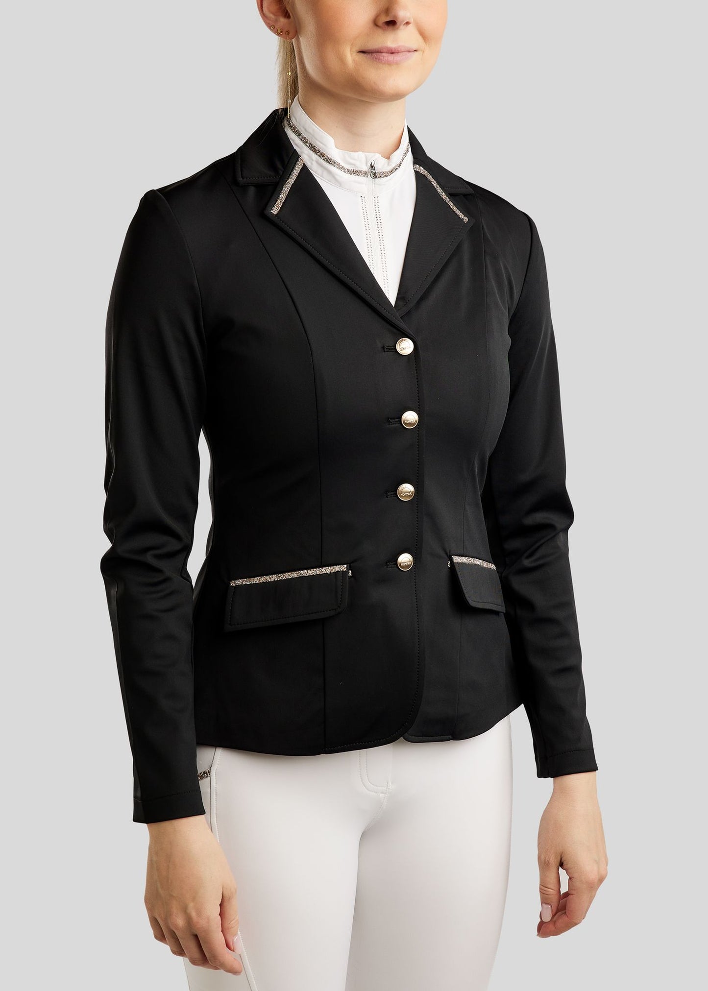 Montar MoLila Competition Jacket w. Champagne Crystal Tape - Chelle Designs