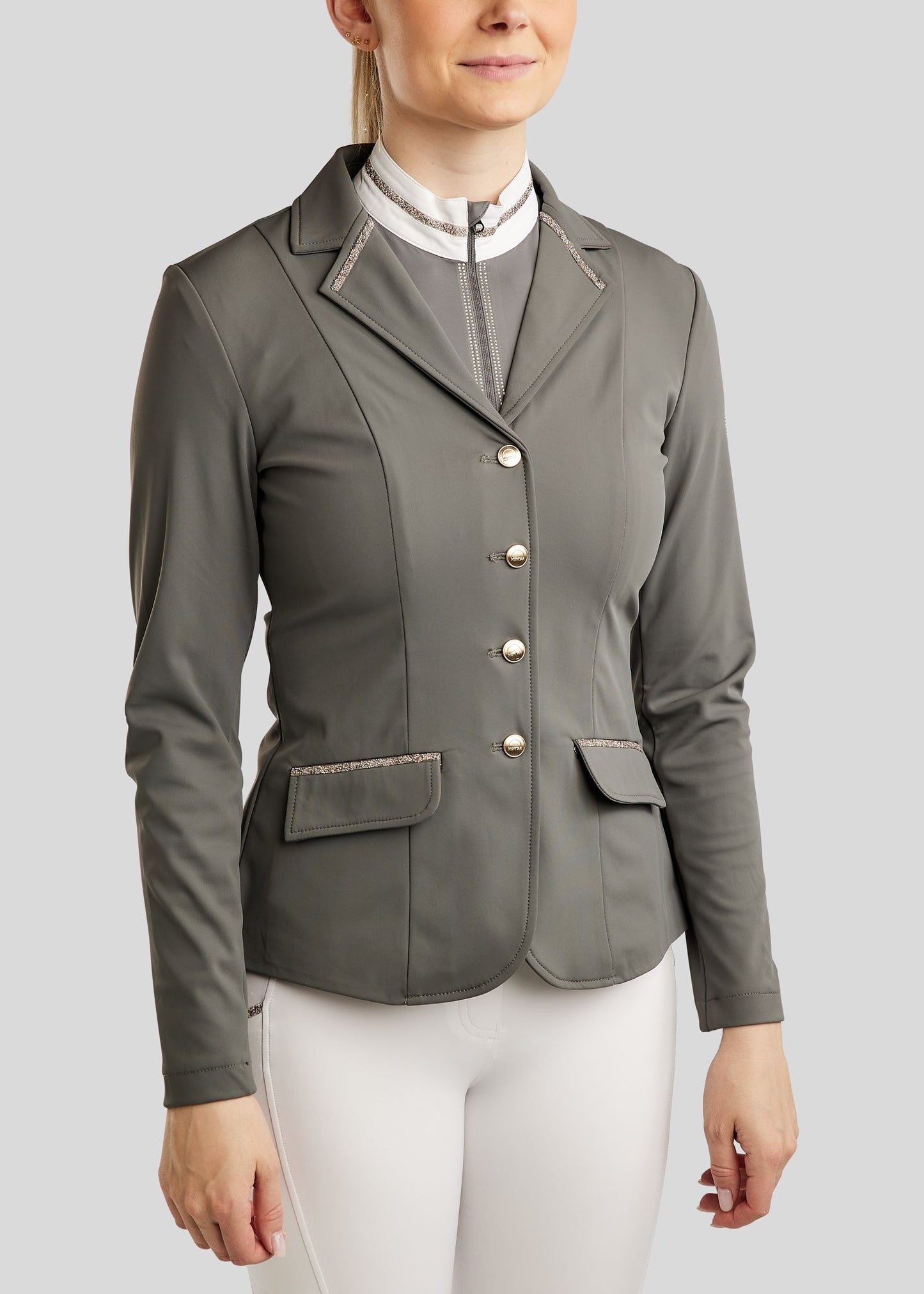 Montar MoLila Competition Jacket w. Champagne Crystal Tape - Chelle Designs