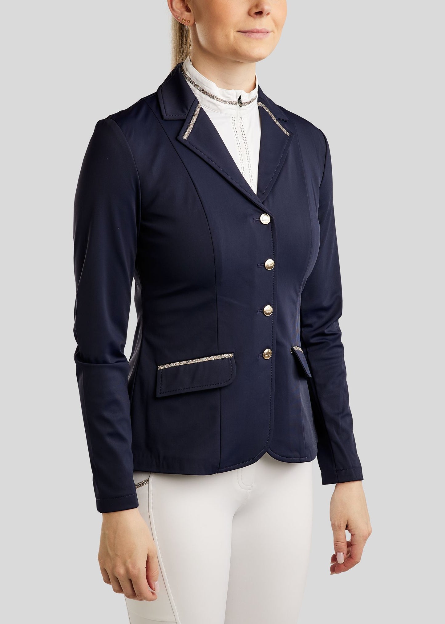 Montar MoLila Competition Jacket w. Champagne Crystal Tape - Chelle Designs