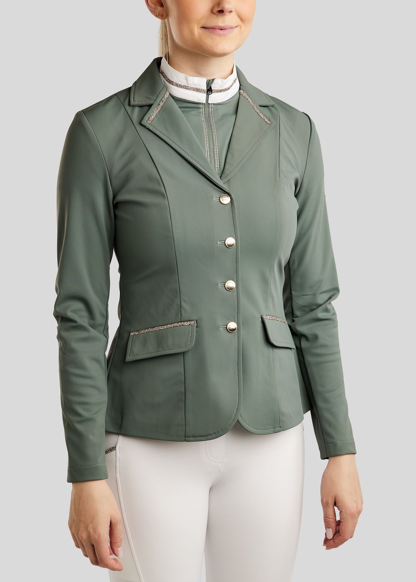 Montar MoLila Competition Jacket w. Champagne Crystal Tape - Chelle Designs
