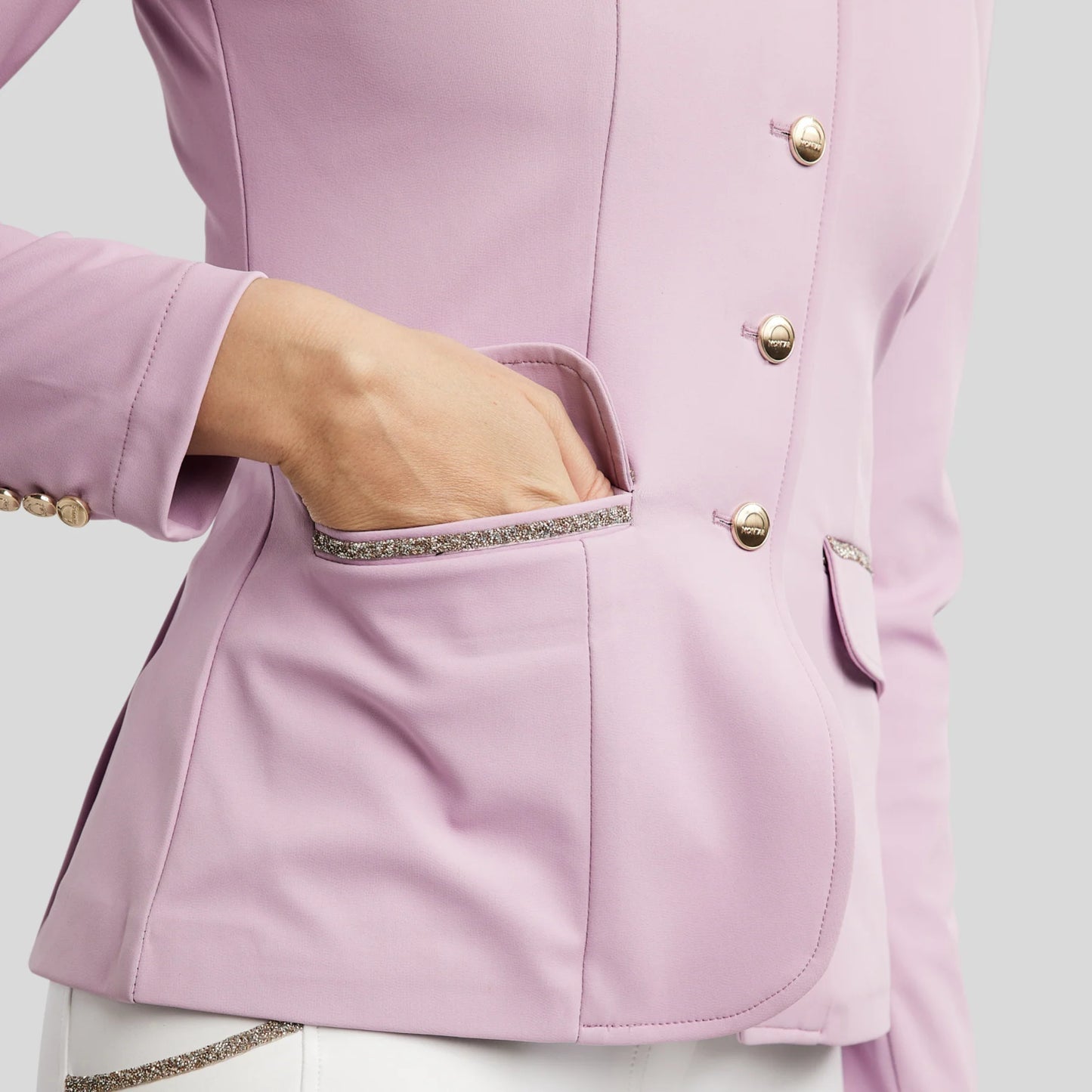 Montar MoLila Competition Jacket w. Champagne Crystal Tape - Chelle Designs